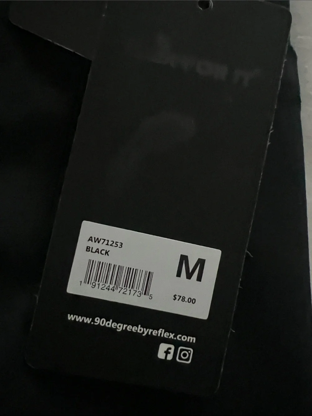 90 Degree By Reflex Black Pocketed High-Waist Leggings - Picture 5 of 6